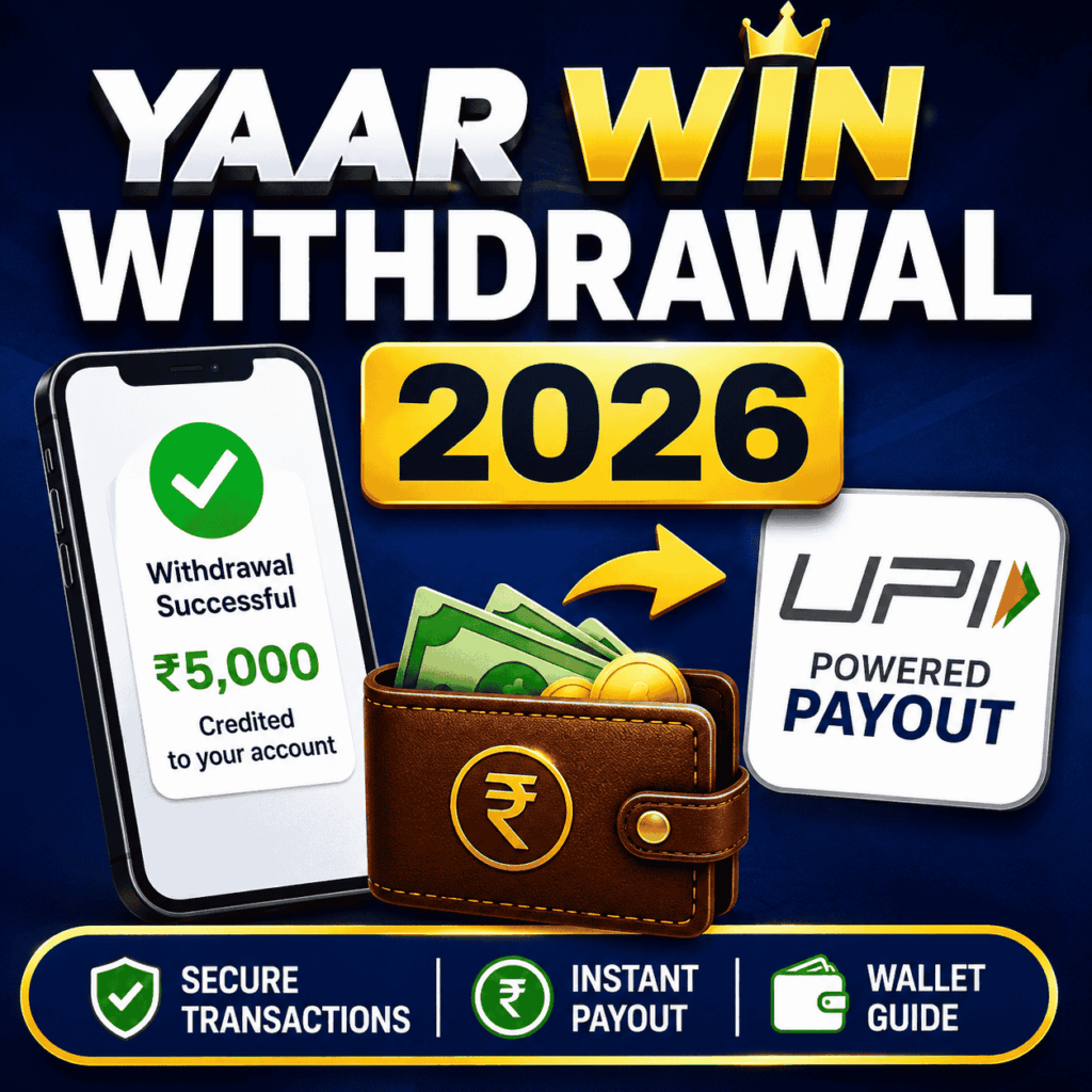 Yaar Win Withdrawal 2026 – Complete UPI Payout & Wallet Withdrawal Guide